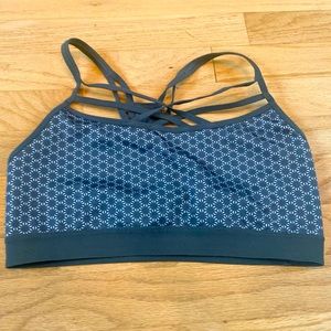 C9 by Champion Green & White Skinny Strapped Sports Bra | Size large